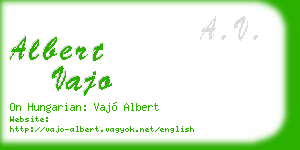 albert vajo business card