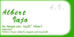 albert vajo business card